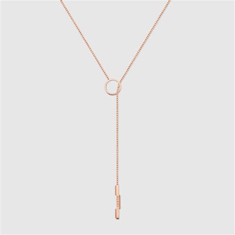 Gucci Link to Love lariat necklace in 18k rose gold 